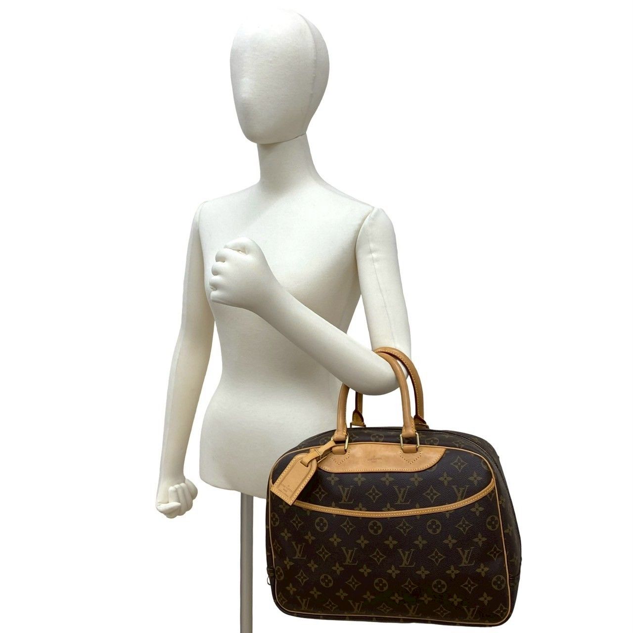 美品✨ルイヴィトン ハンドバッグ ドーヴィル モノグラム レザー ルイヴィトン ドーヴィル ハンドバッグ モノグラム PVC レザー M47270