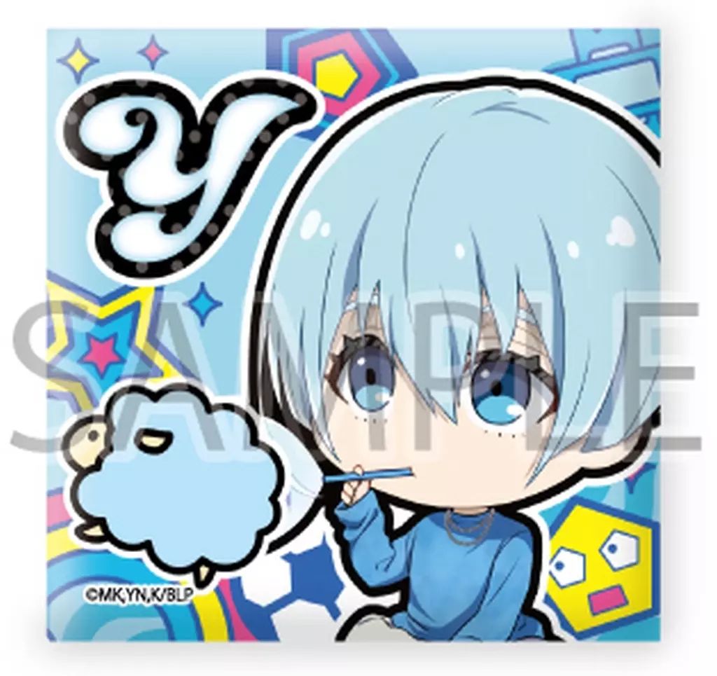 中古】バッジ・ビンズ 氷織羊 「スクエア缶バッジ TVアニメ ブルー