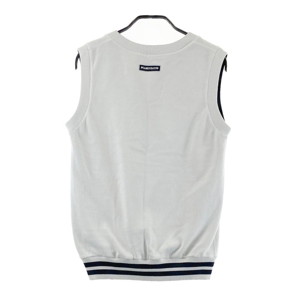 サイズ：1 PEARLY GATES パーリーゲイツ リバーシブルベスト ホワイト