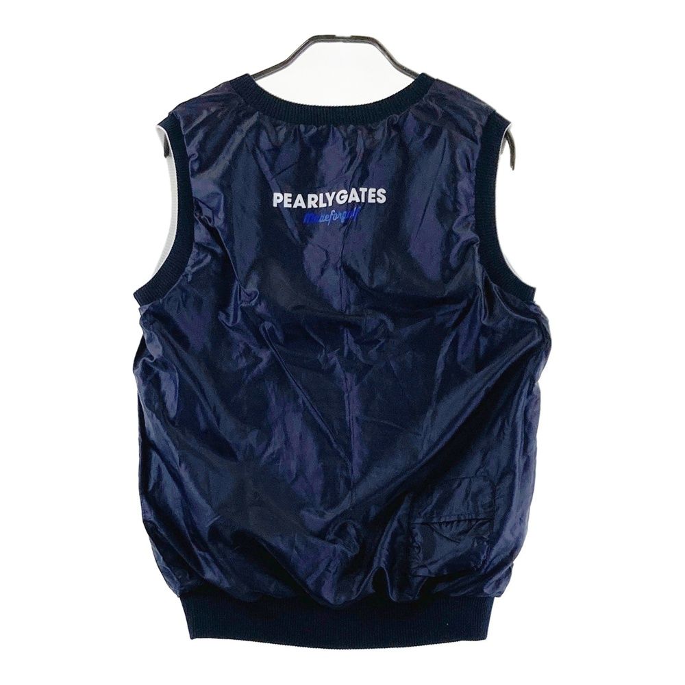 サイズ：1 PEARLY GATES パーリーゲイツ リバーシブルベスト ホワイト