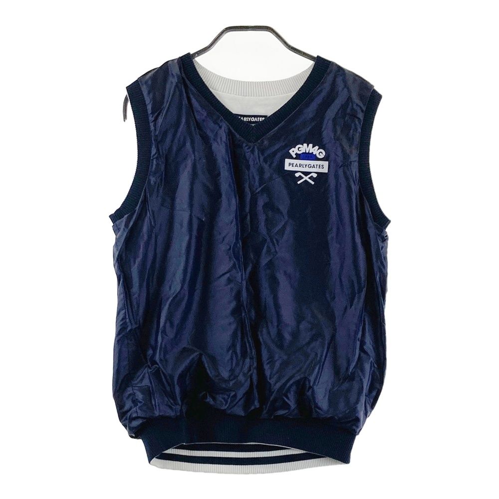 サイズ：1 PEARLY GATES パーリーゲイツ リバーシブルベスト ホワイト
