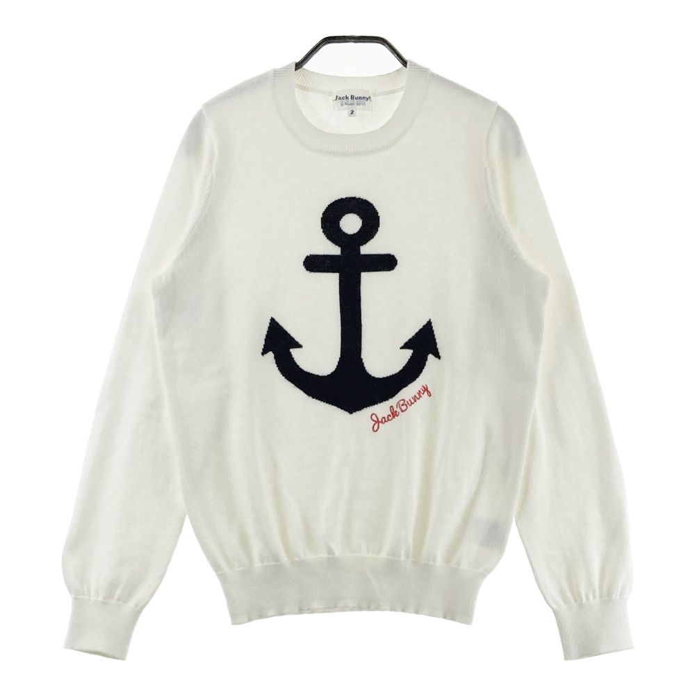 サイズ：2 JACK BUNNY ジャックバニー ニットセーター イカリ ホワイト