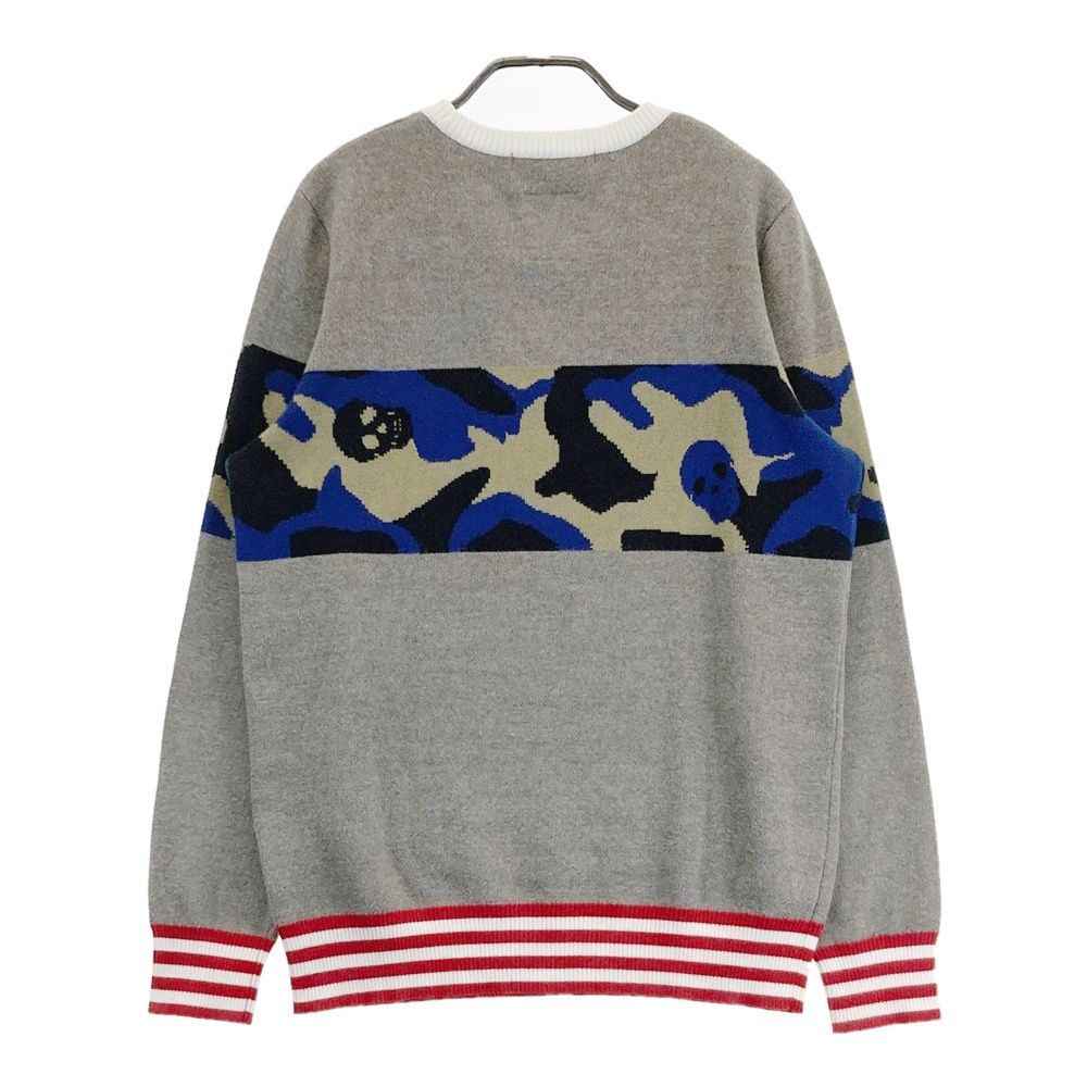 サイズ：M MARK&LONA マークアンドロナ 長袖ニットセーター グレー系