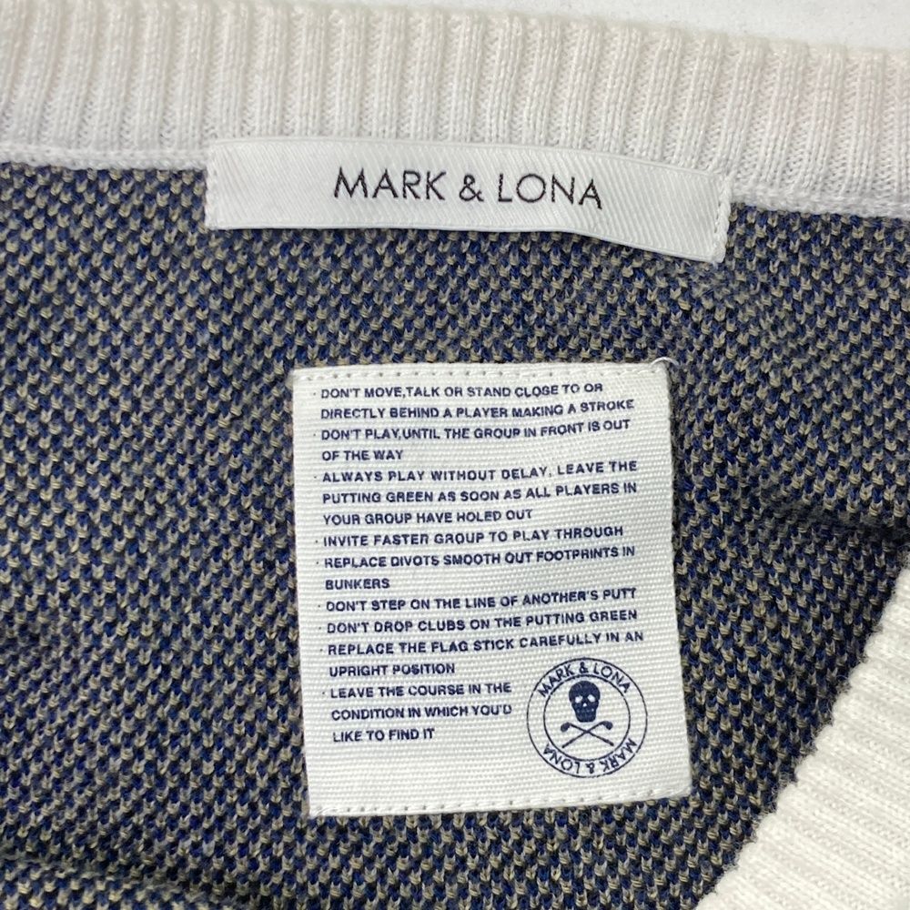 サイズ：M MARK&LONA マークアンドロナ 長袖ニットセーター グレー系