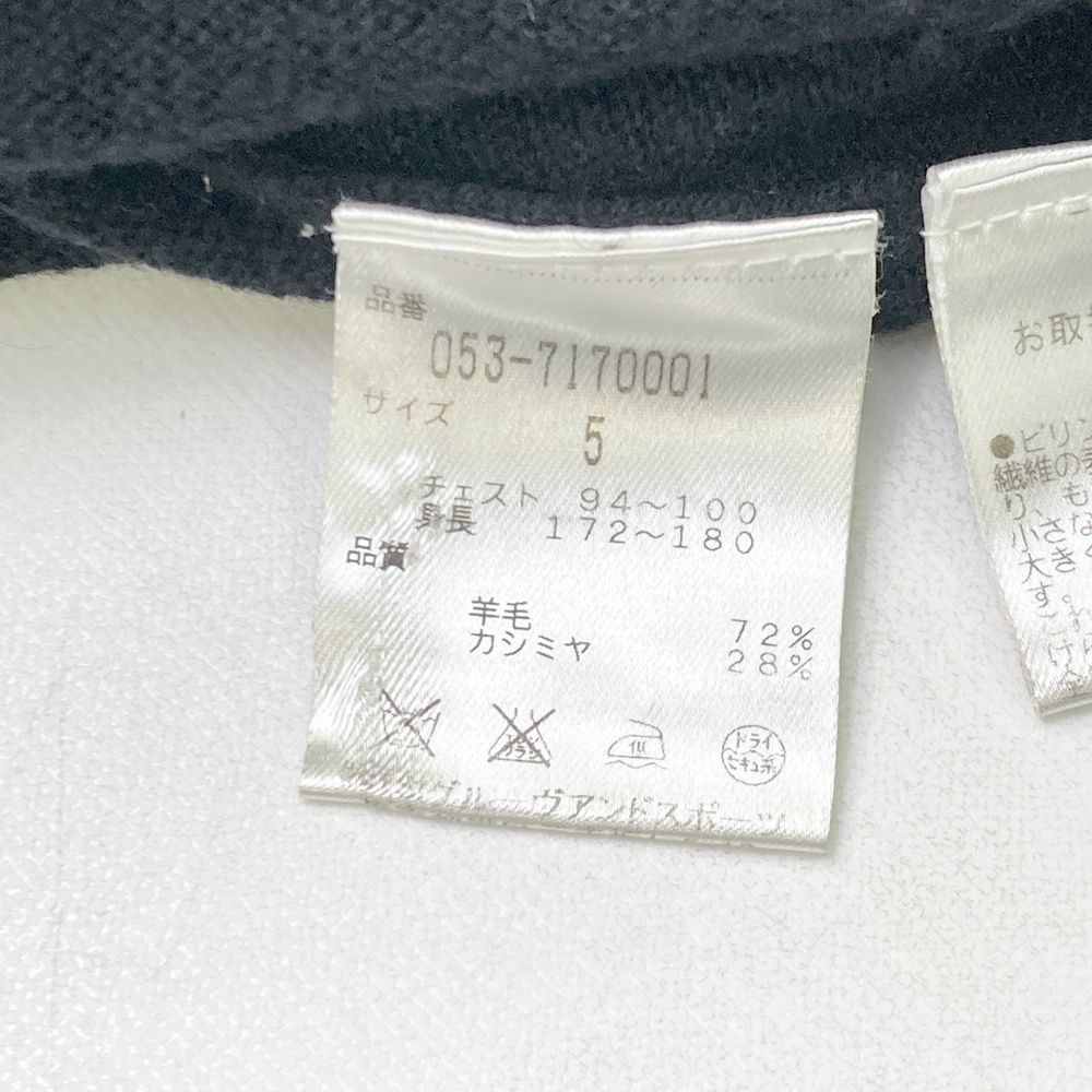 サイズ：5 PEARLY GATES パーリーゲイツ ニット セーター ブラック系