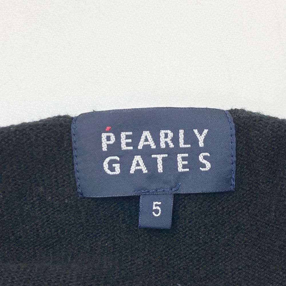 サイズ：5 PEARLY GATES パーリーゲイツ ニット セーター ブラック系