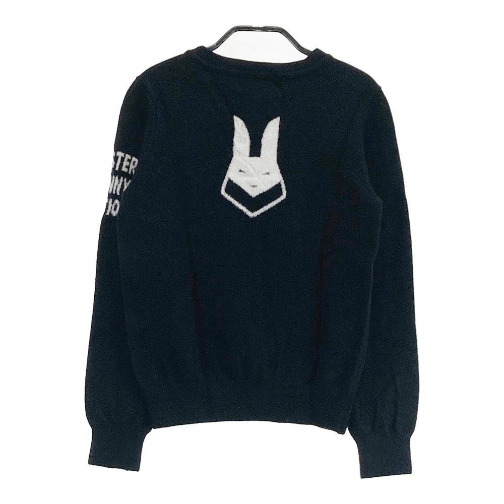 美品 マスターバニーエディション ウール ニットカーディガン 4 ブラック サイズ：1 MASTER BUNNY EDITION マスターバニーエディション ウール V