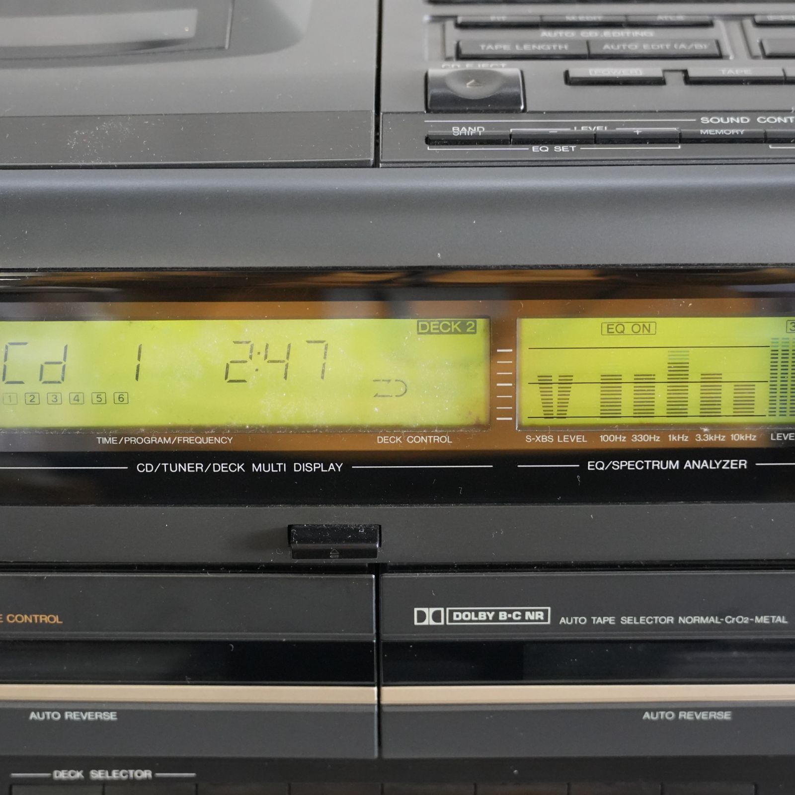 IM] 動作品 パナソニック CDラジカセ RX-DT9 ダブルカセット リモコン