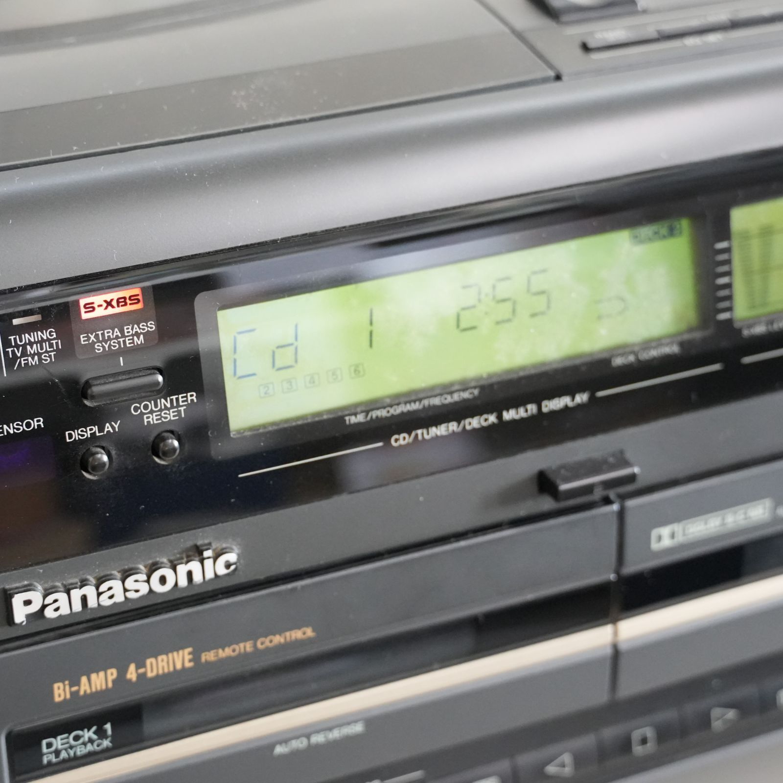 IM] 動作品 パナソニック CDラジカセ RX-DT9 ダブルカセット リモコン