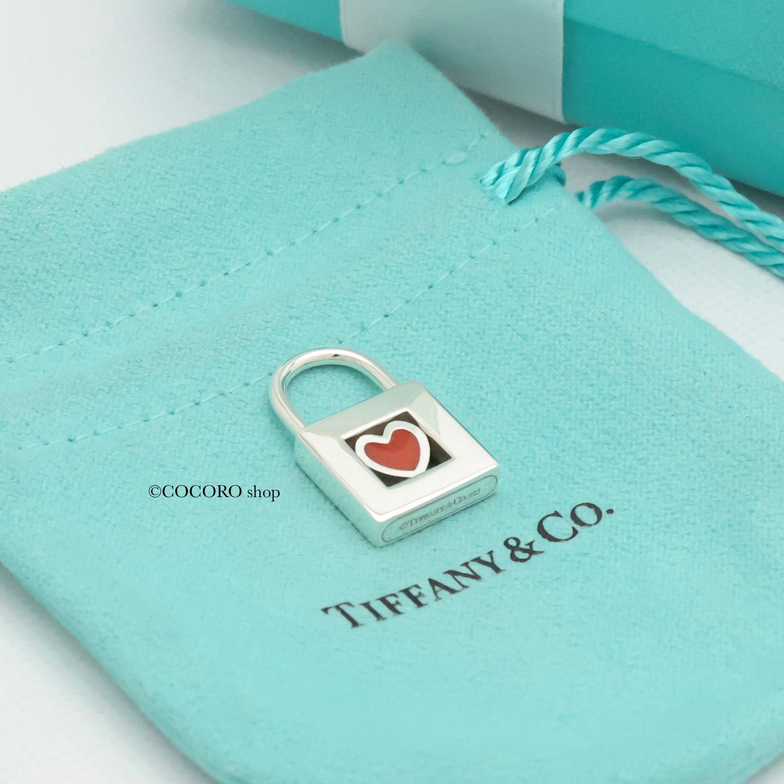 美品】ティファニー TIFFANY&Co. カデナ ロック ハート レッド