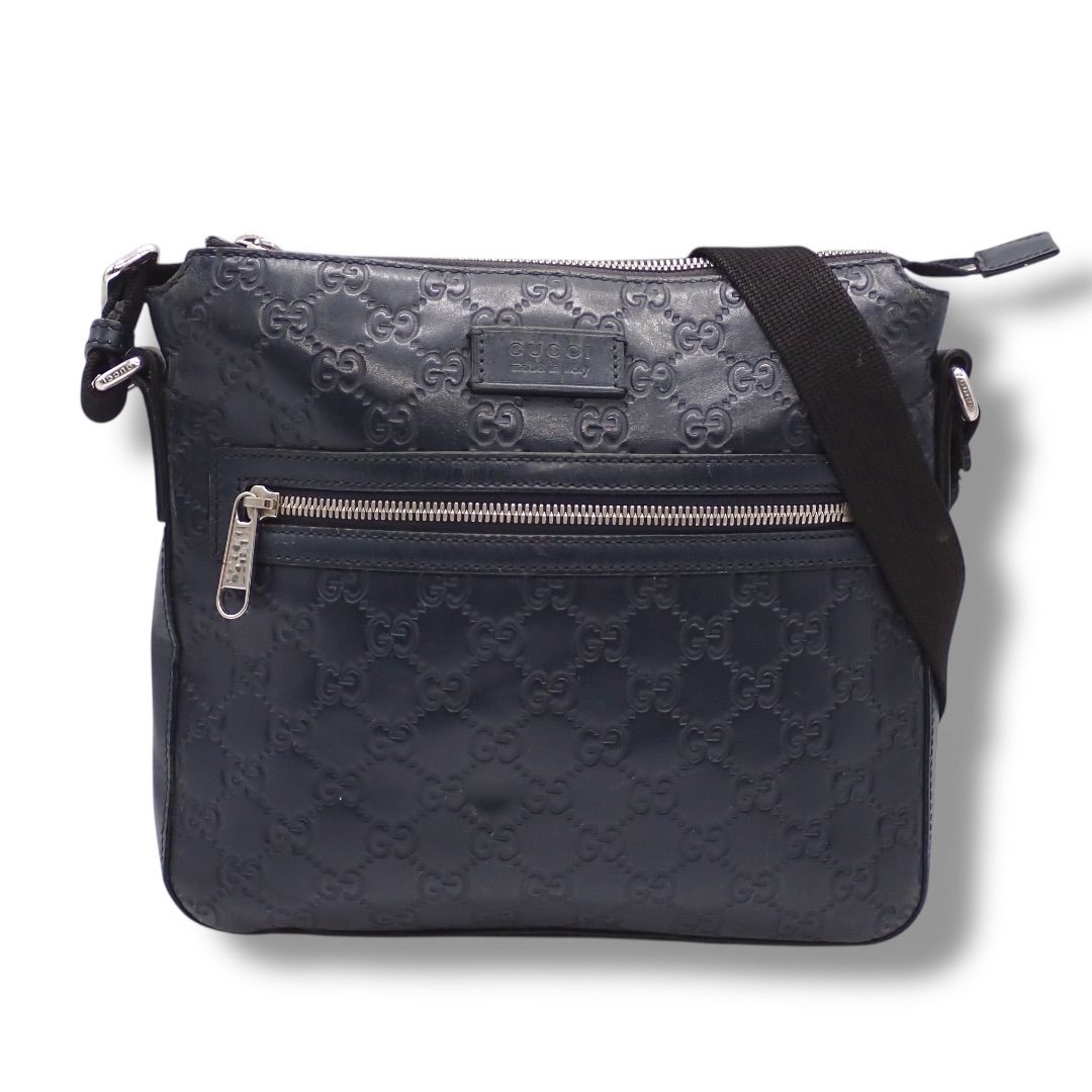 GUCCI グッチ グッチシマ GGエンボス レザー ショルダーバッグ