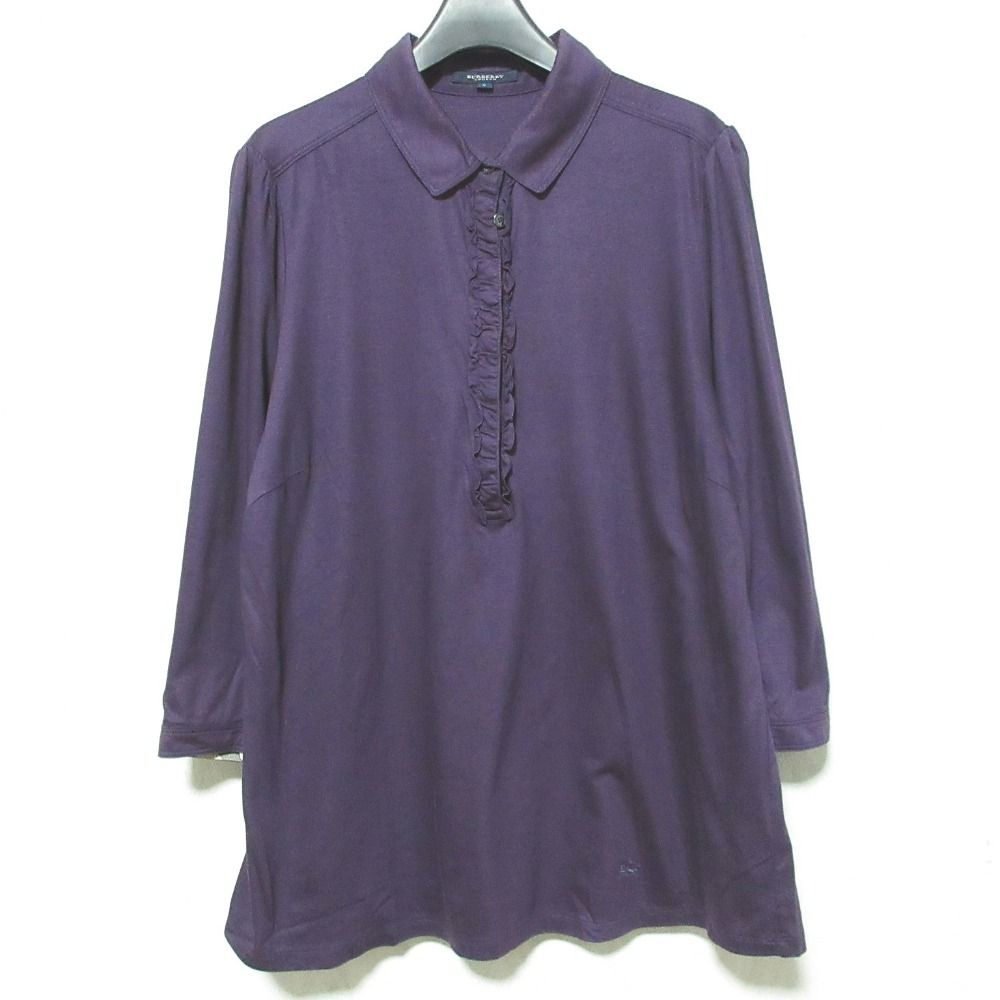 美品 BURBERRY LONDON バーバリーロンドン フリル ポロシャツ