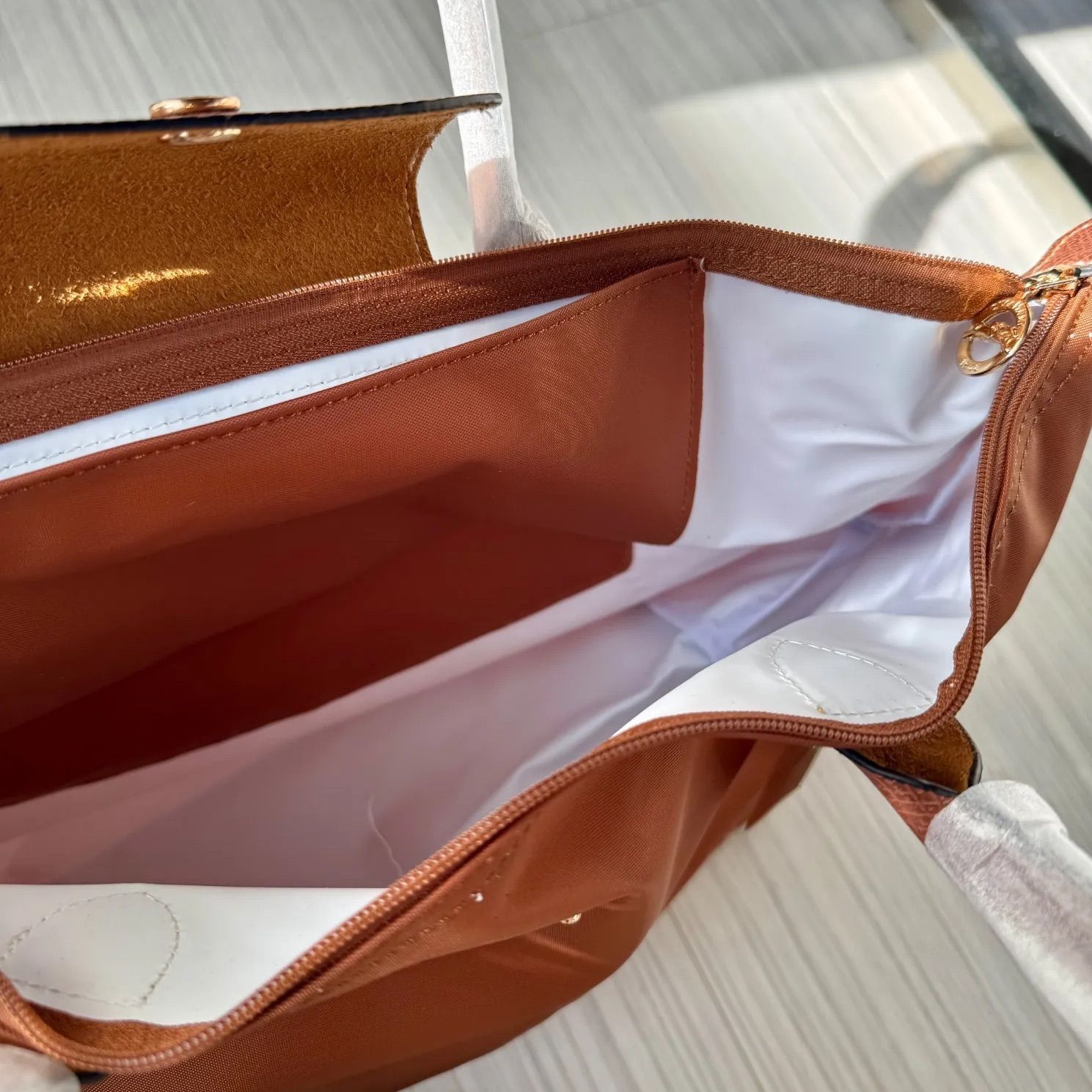 Longchamp ル プリアージュ コニャック Lサイズ ナイロン ショルダー 
