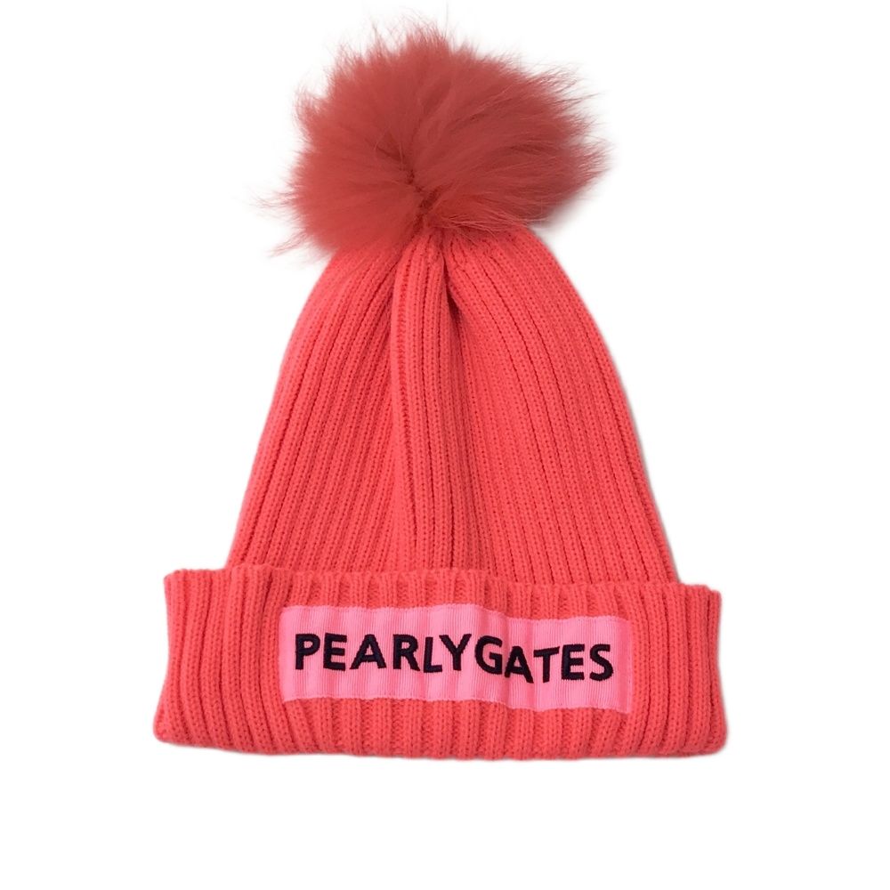PEARLY GATES パーリーゲイツ ニット帽 ファー ピンク系 FR [240101594881] ゴルフウェア ストスト
