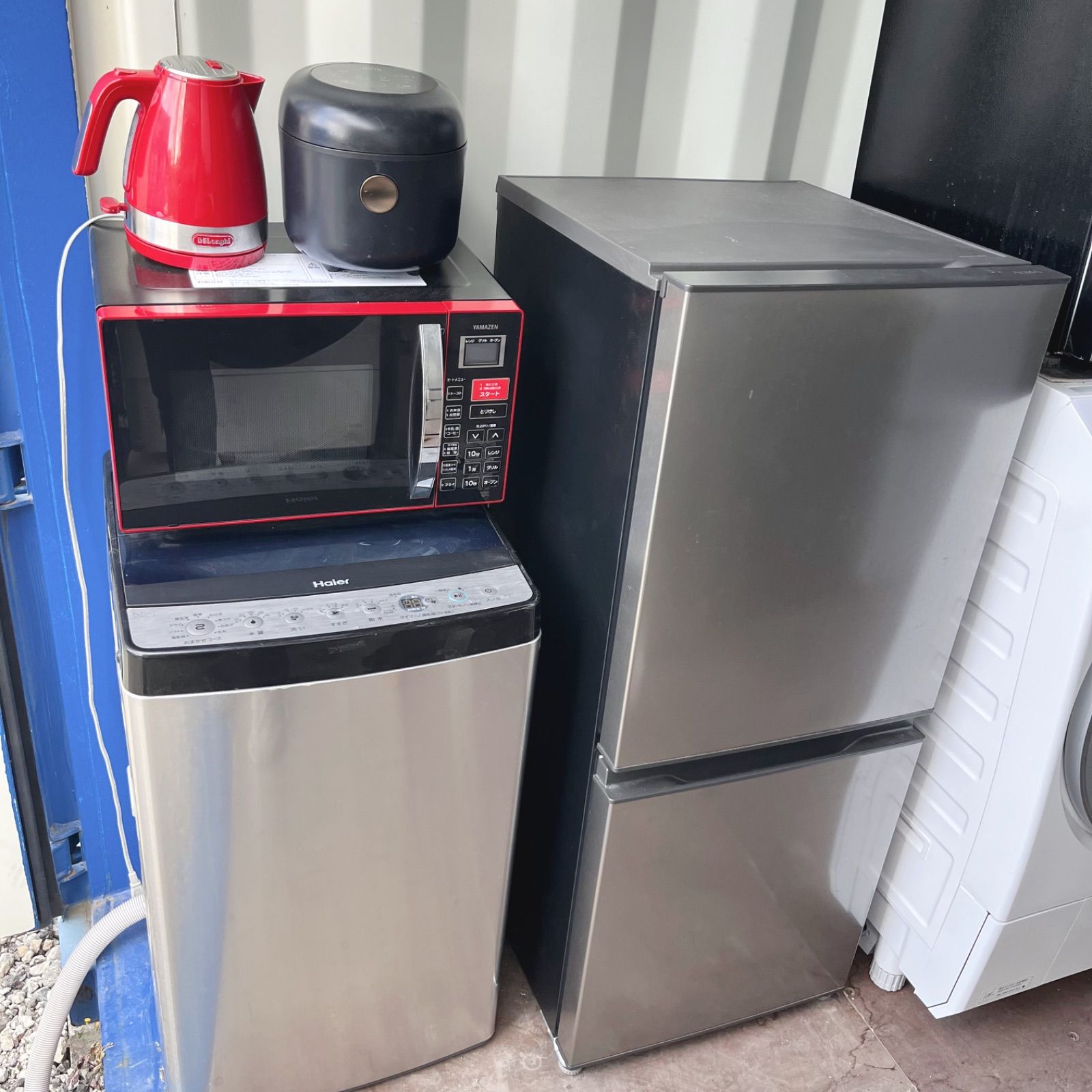 取付無料！AQUAシルバー冷蔵庫洗濯機オーブンレンジ炊飯器電子ケトルセット 取付無料！AQUAシルバー冷蔵庫洗濯機オーブンレンジ炊飯器電子ケトル