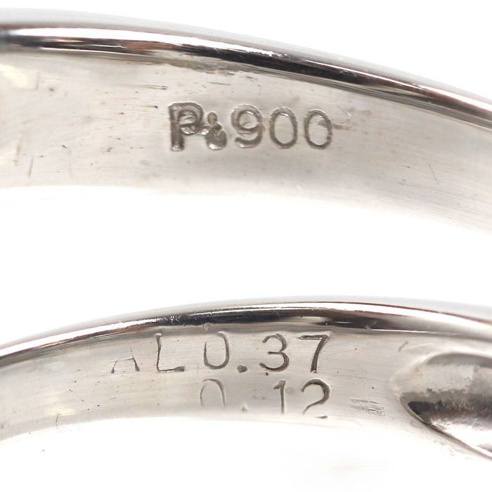 Pt900プラチナ リング・指輪 アレキサンドライト0.37ct ダイヤモンド