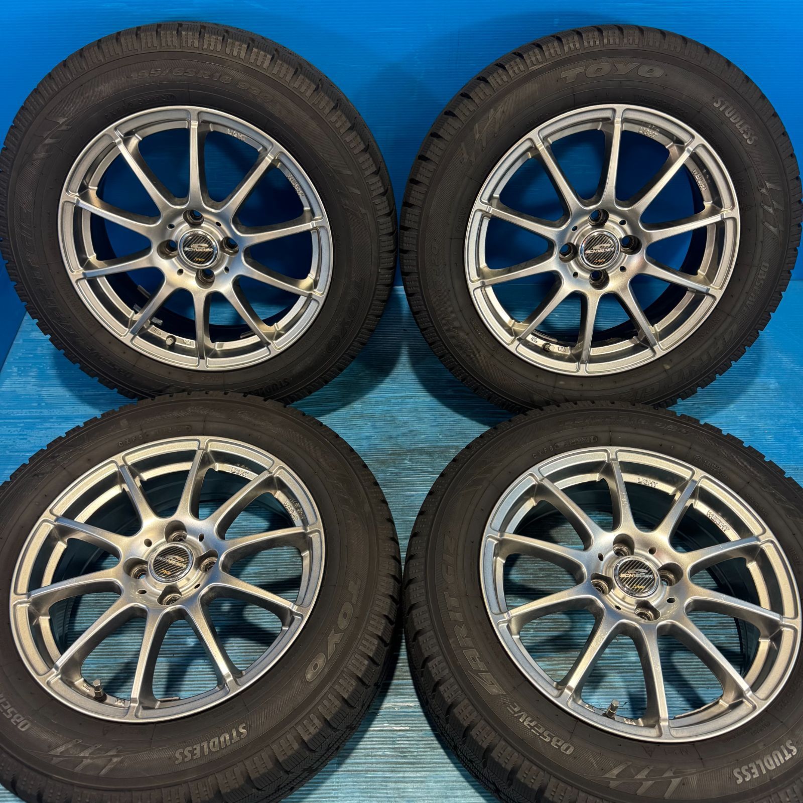 8分山】TOYO オブザーブ GIZ 195/65R16 スタッドレス付 16インチ 6J+43 8分山】TOYO オブザーブ GIZ 195/65R16 スタッドレス付 16インチ 6J+43