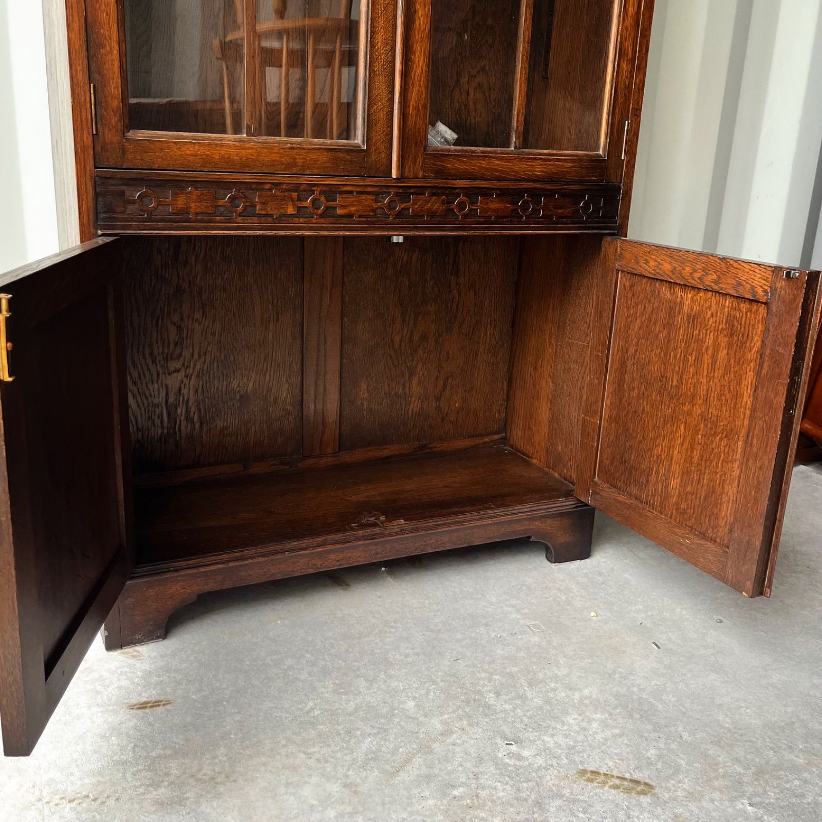 取付無料！おしゃれアンティーク レトロ クラシック 天然木ガラス戸