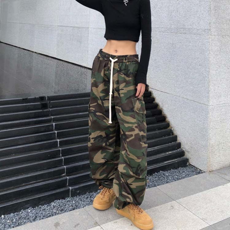 S-3XL 迷彩柄 カーゴパンツ カモフラ レディース ミリタリー コットン
