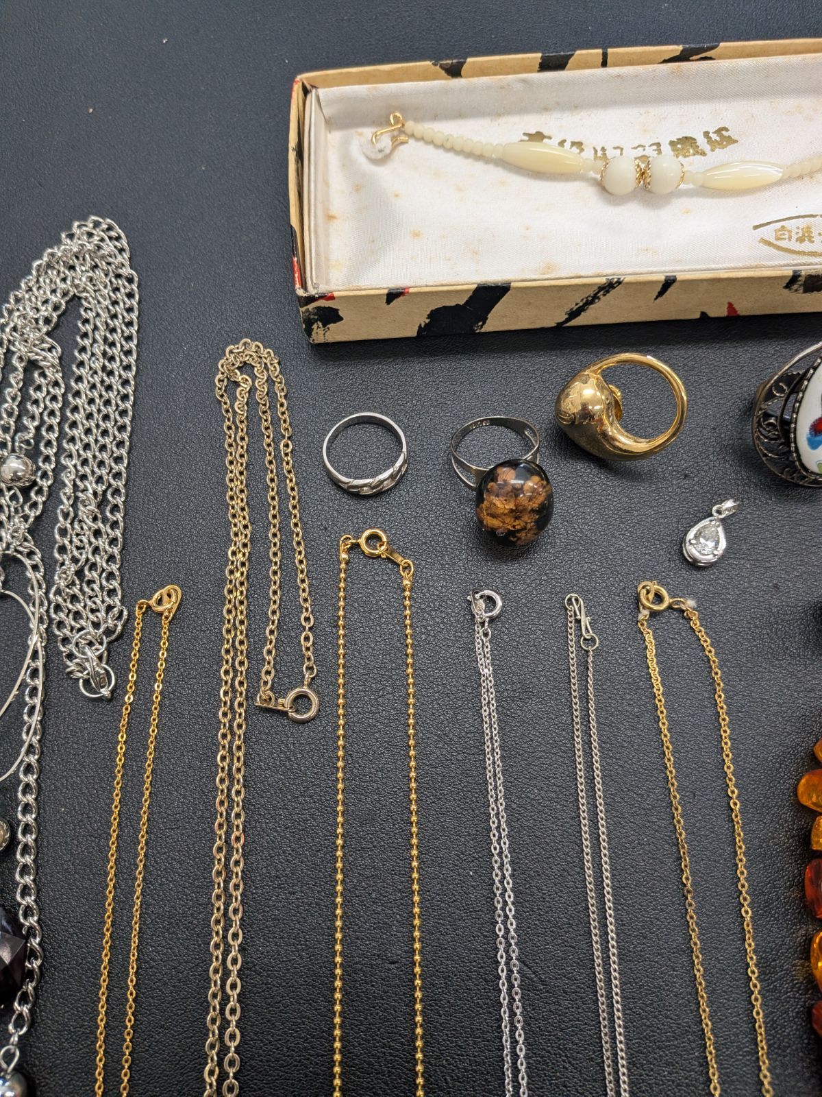 ネックレス リング ブレスレット ブローチ ピアス その他 アクセサリー まとめ 発送2日内]4点セット✾選べるネックレス、ブローチ、ピアス/イヤリング