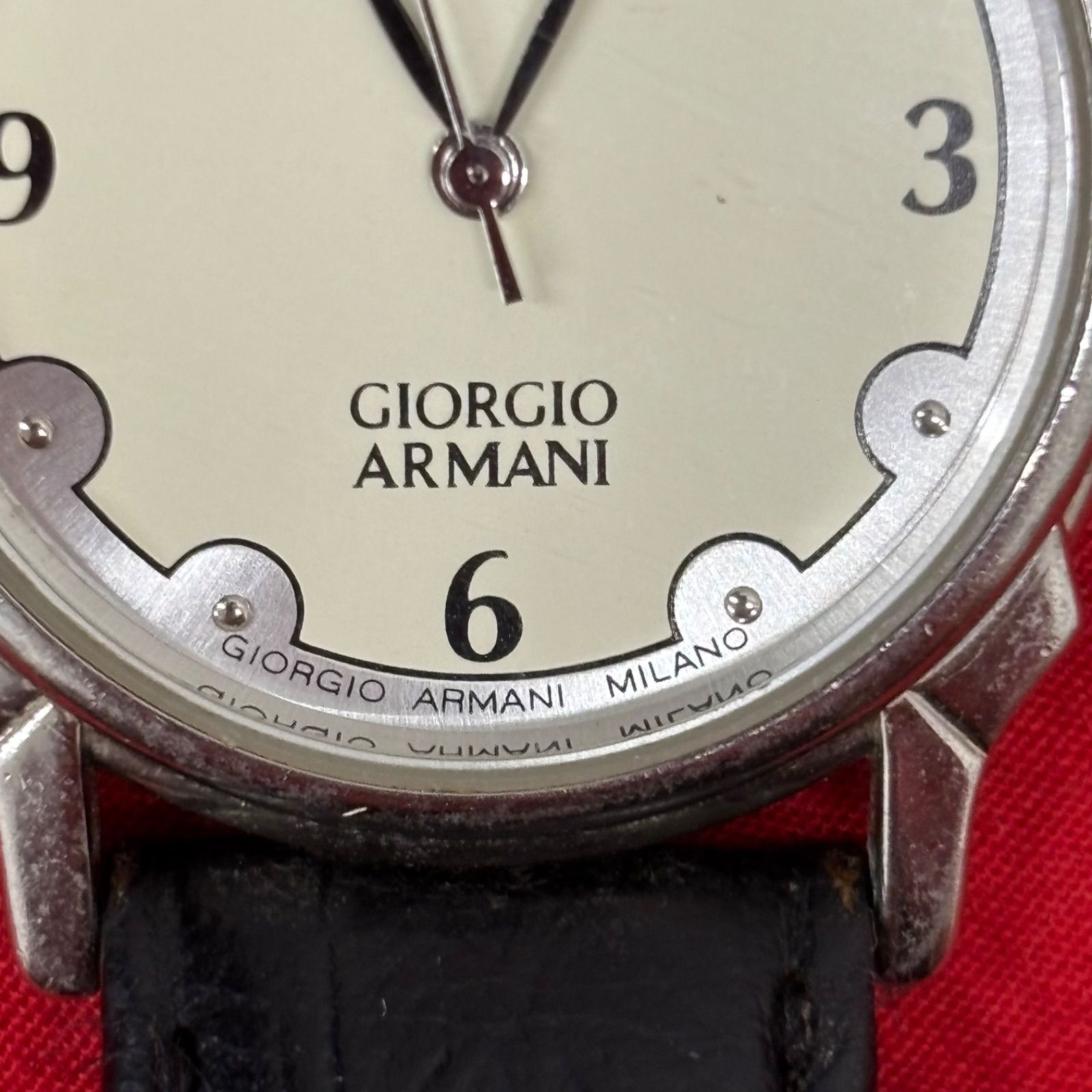 GIORGIO ARMANI 時計 本革 メンズ レディース ジョルジオアルマーニ 