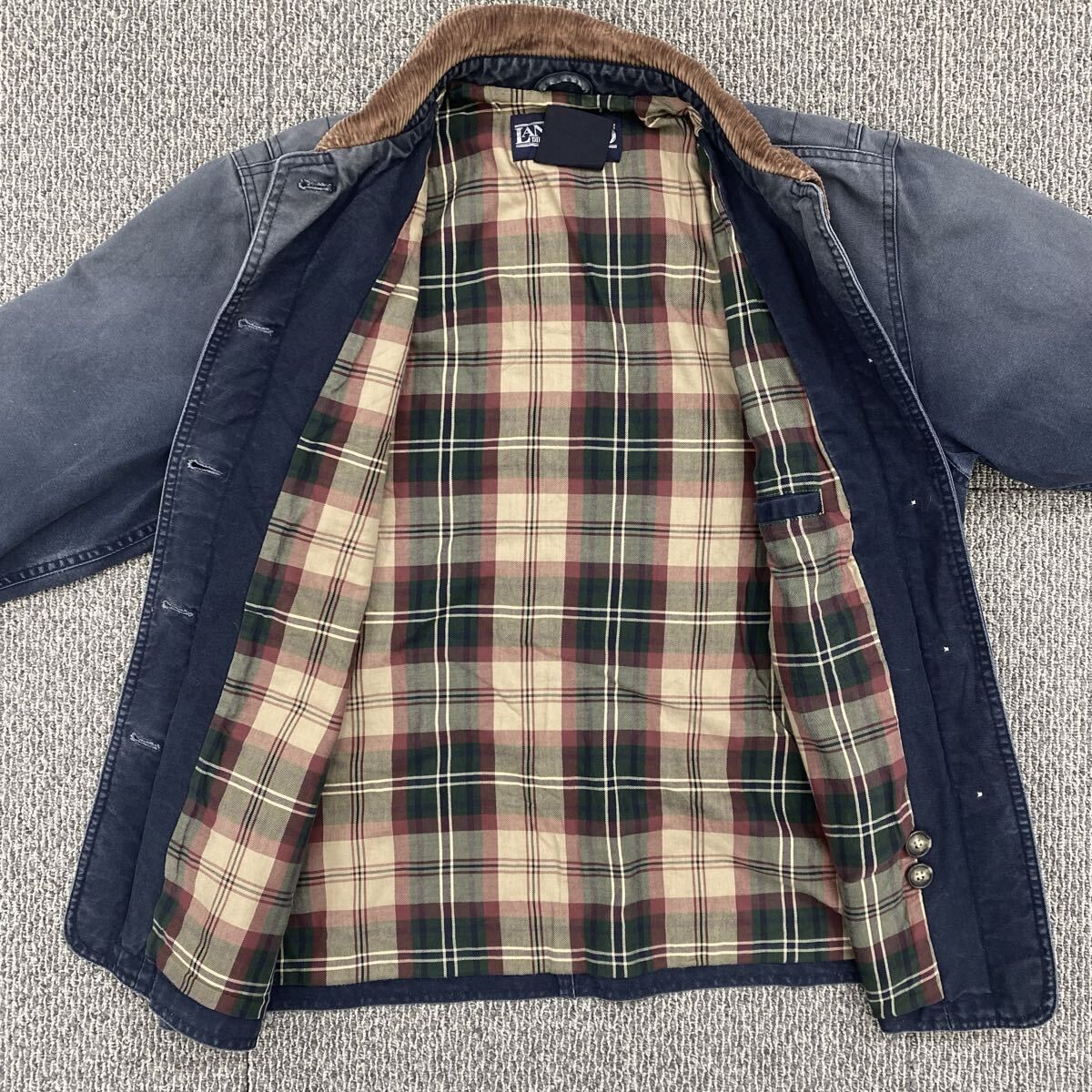 90s LANDS'END レディース ハンティングジャケット M グレー系 ランズ
