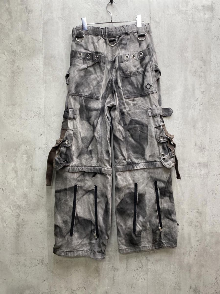 REFLEM レフレム 迷彩 2WAY ワイド デニム カーゴ パンツ sizeF/グレー