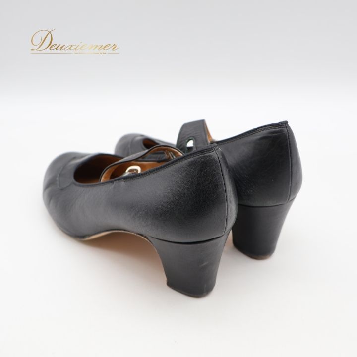フラメンコ 衣装 シューズ 23cm ブラック系 靴 くつ ヒール 黒 釘 釘