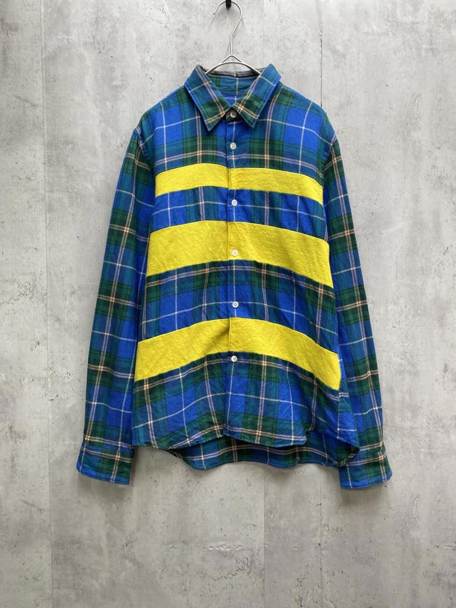 美品✨ジュンヤワタナベ コムデギャルソン シワ加工 シャツジャケット チェック JUNYA WATANABE COMME des GARCONS (ジュンヤワタナベ