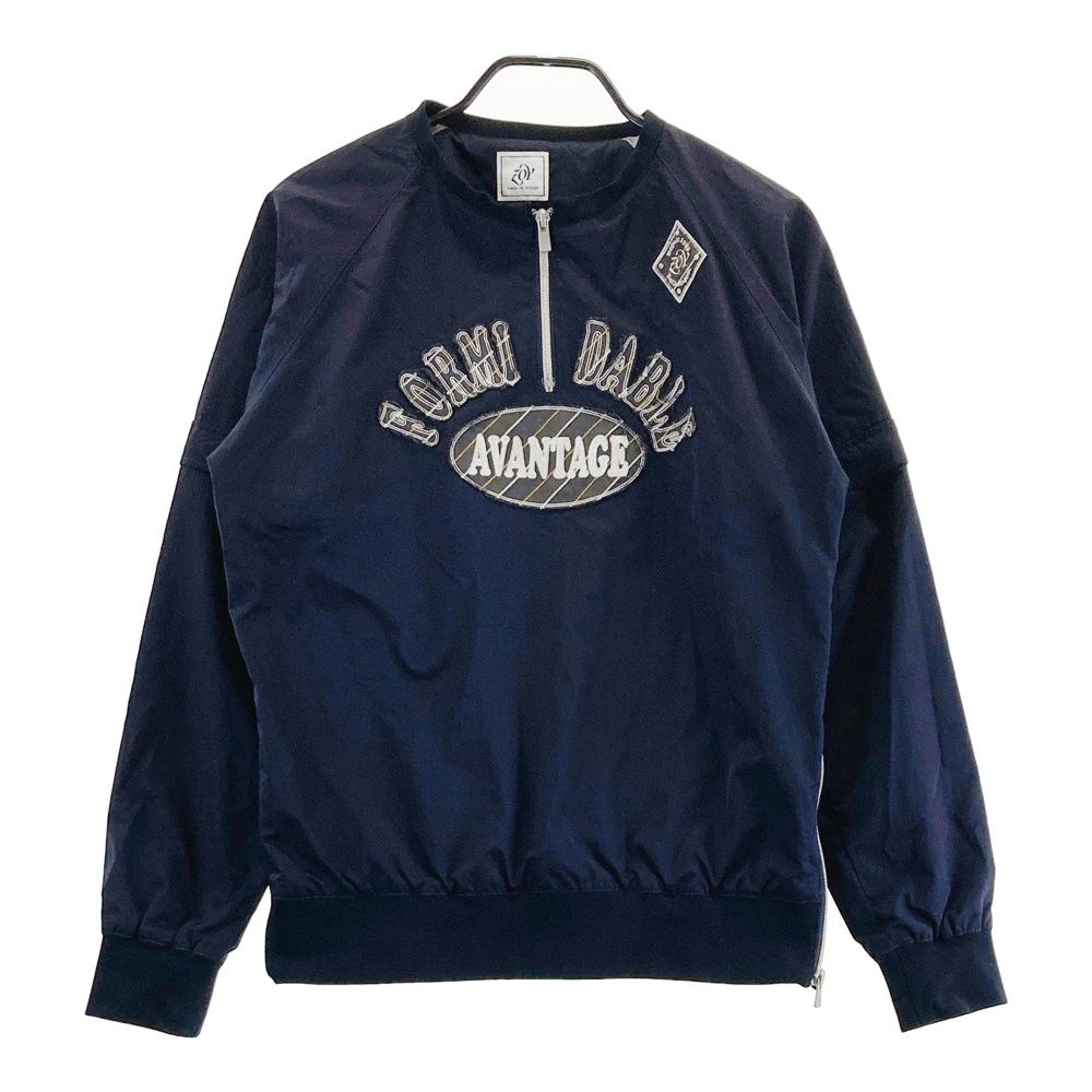 サイズ：2 ZOY ゾーイ 裏地付 2WAY ハーフジップブルゾン ネイビー系