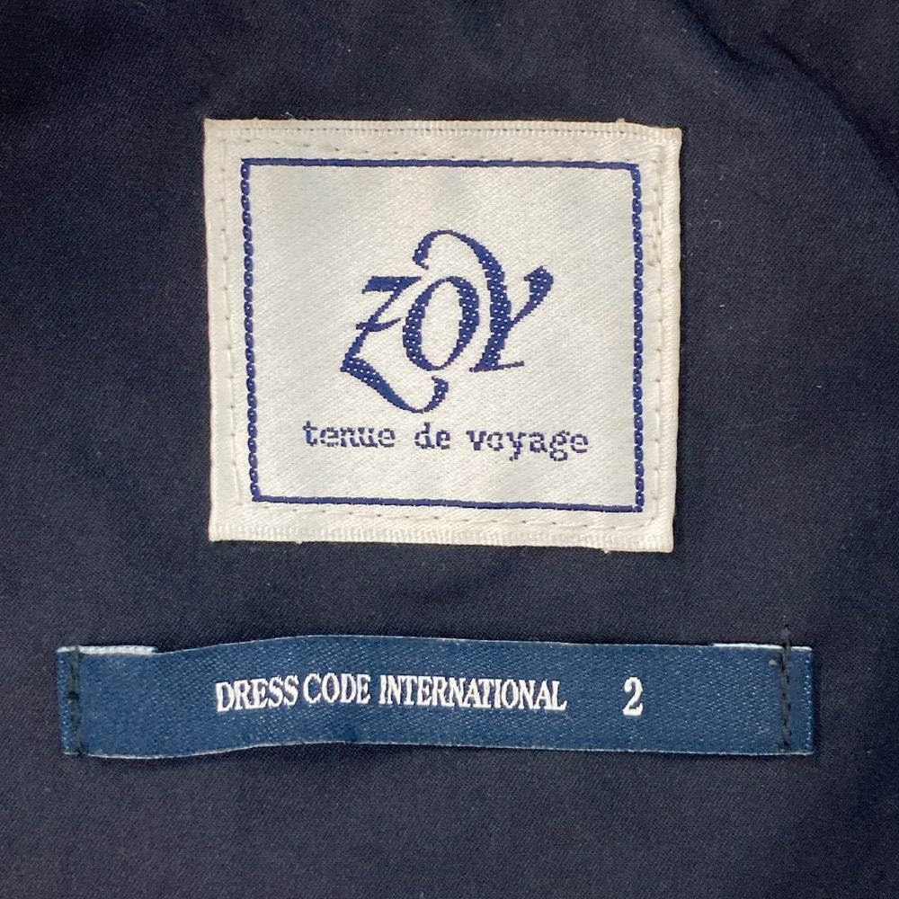 サイズ：2 ZOY ゾーイ 裏地付 2WAY ハーフジップブルゾン ネイビー系