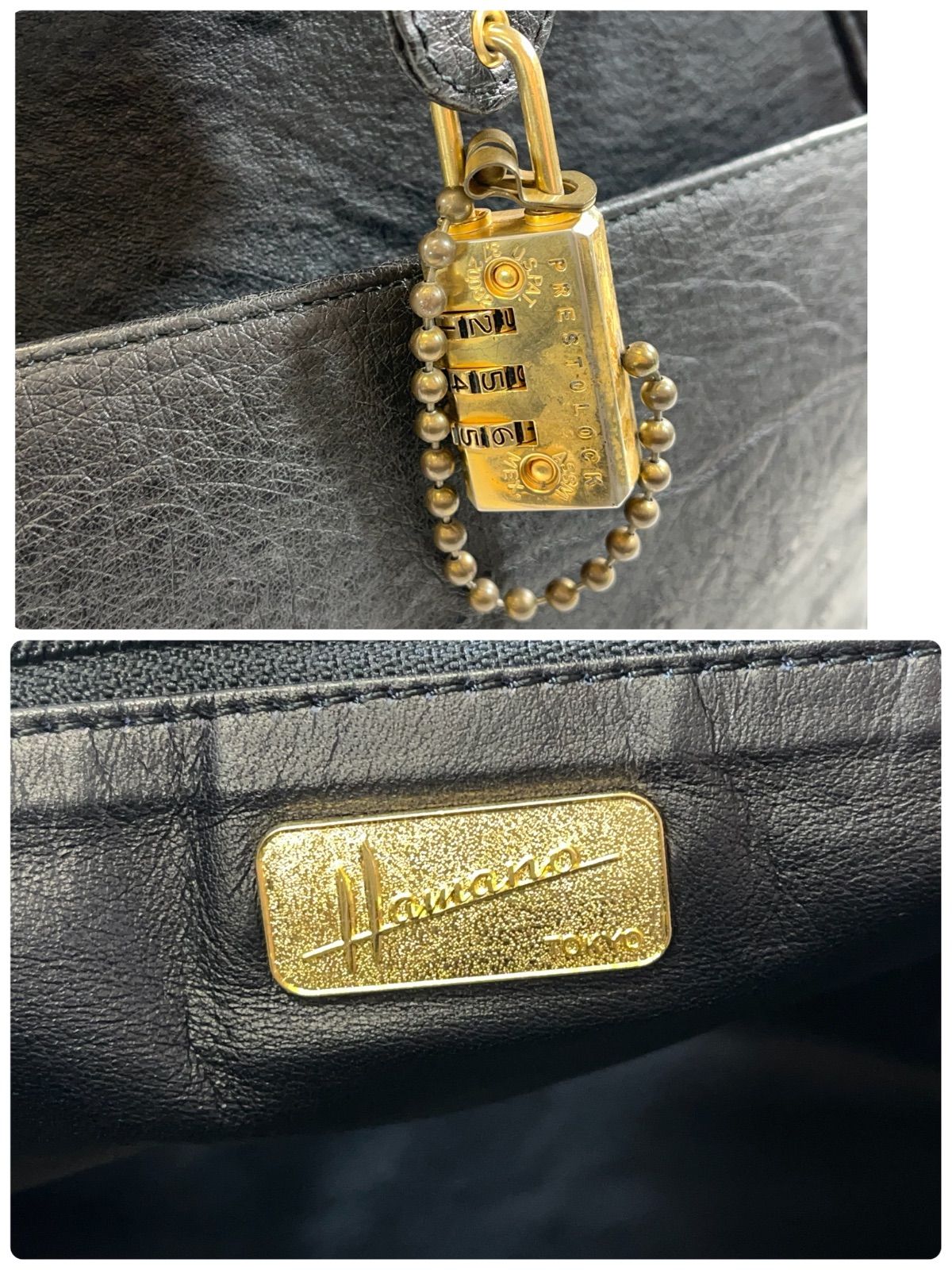Hamano オーストリッチ ボストンバッグ ゴールド金具 エキゾチック 