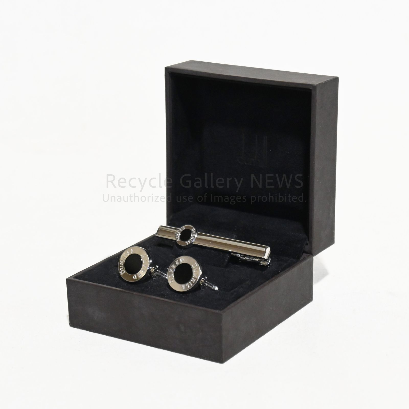 dunhill ダンヒル カフス＆タイピンセット シルバー925 箱付 ○ Dunhill ダンヒル タイバー＆カフス セット スターリングシルバー