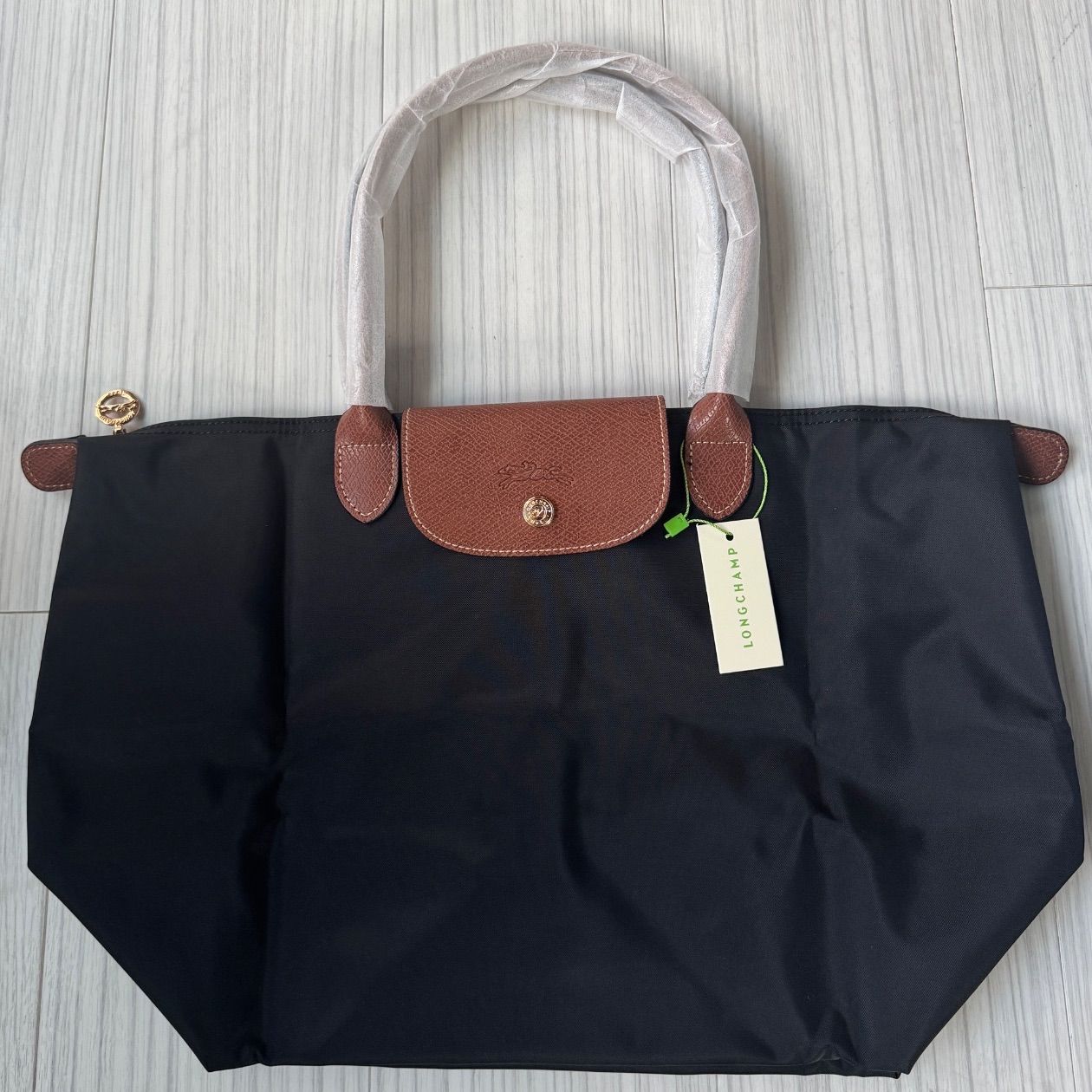 新品未使用】Longchamp ブラック ブラック ナイロン トートバッグ L 