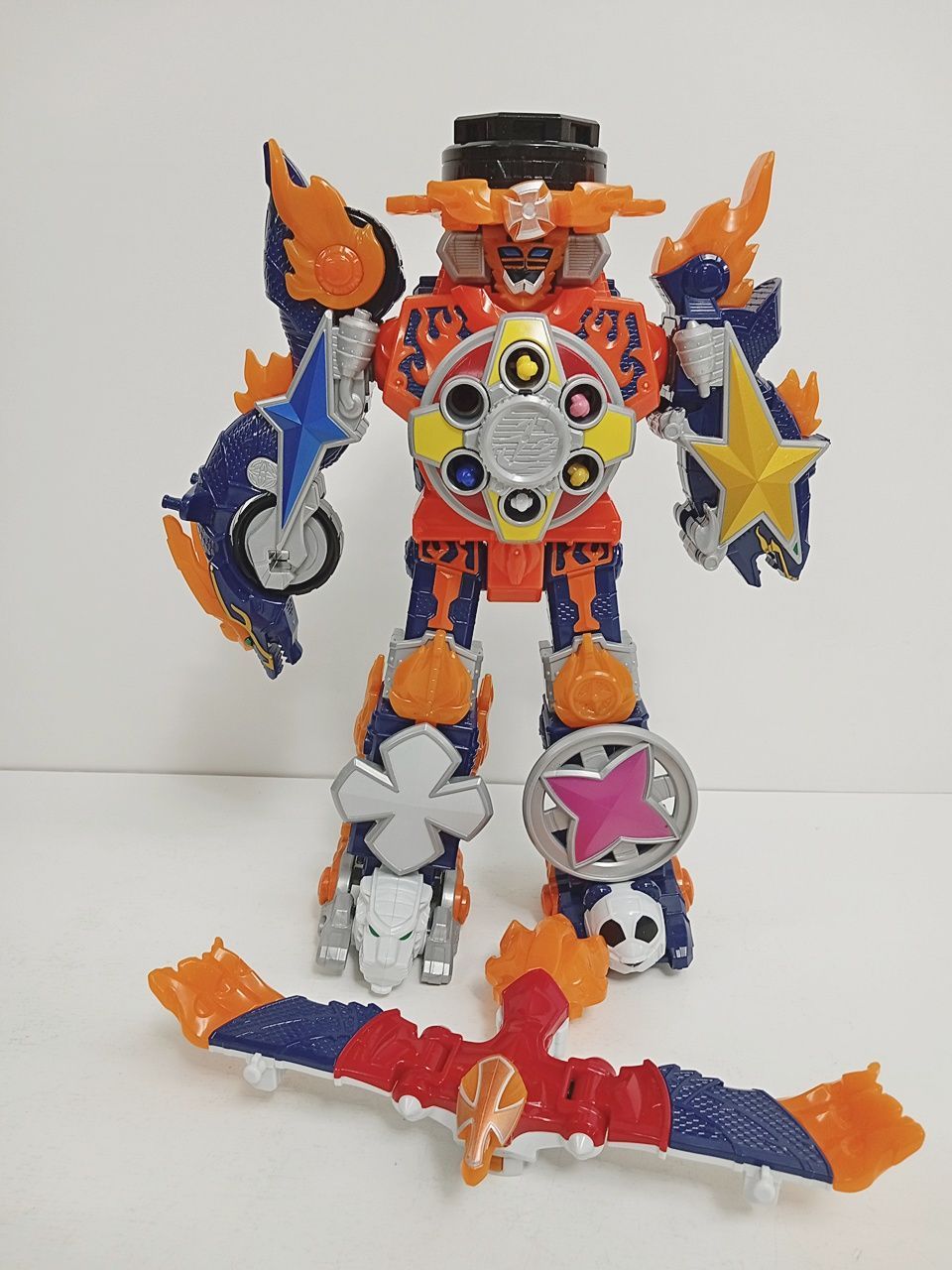  手裏剣戦隊ニンニンジャー DXシュリケンジン DXバイソンキング DXゲキアツダイオー 本体のみ 3体セット MB-6616 戦隊ヒーロー キャラクター玩具