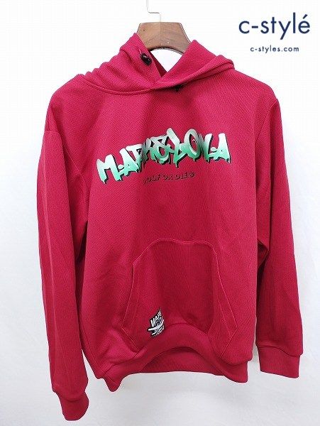 R387 [人気] MARK&LONA マーク&ロナ パーカー 50 レッド ポリエステル