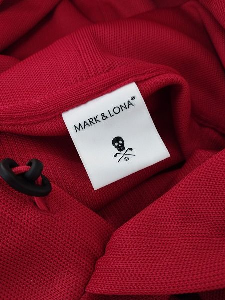 R387 [人気] MARK&LONA マーク&ロナ パーカー 50 レッド ポリエステル