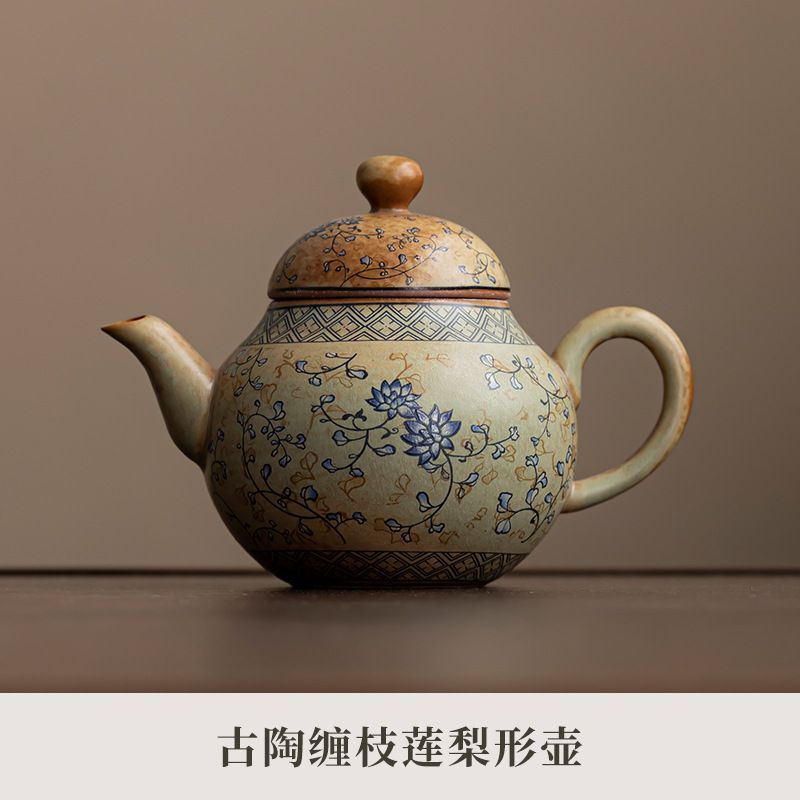 新品・未使用】お茶、アンティーク粗陶器、中国風家庭用カンフー茶器
