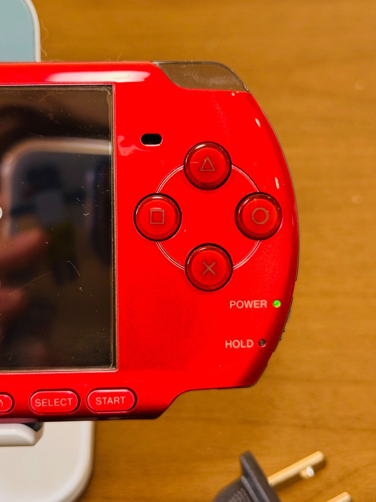 PSP-3000 レッド 本体 動作確認済 16GB付 充電器付 キズ少なめ PSP