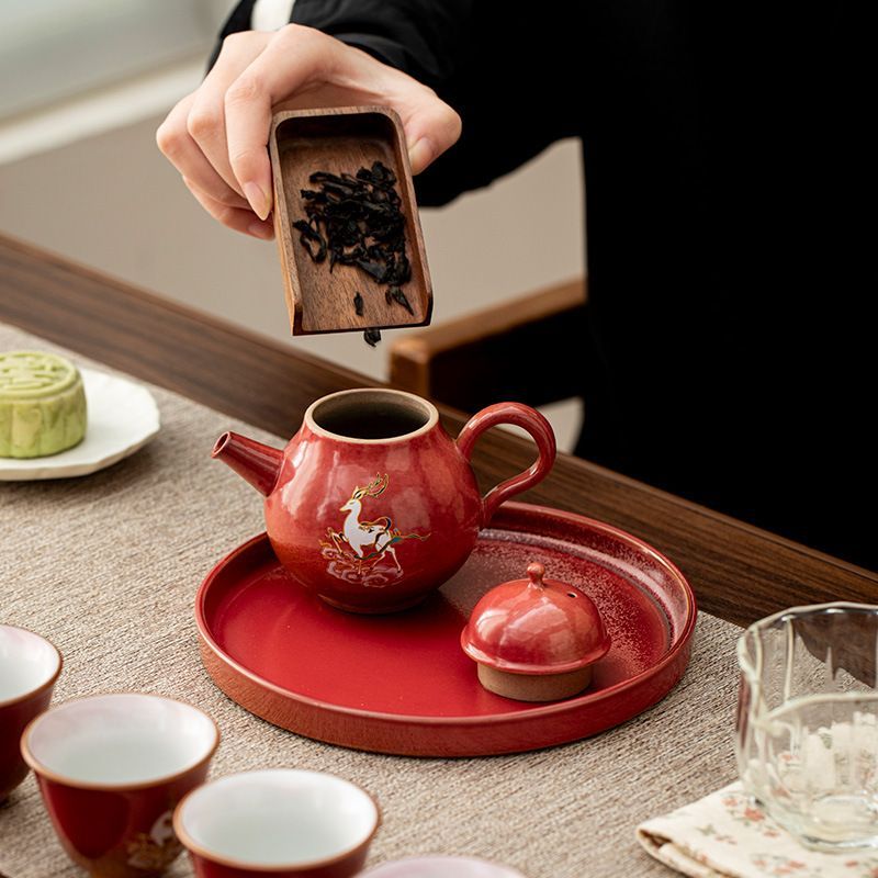 新品未使用】故宮文創九色鹿工夫茶器ティーポットセットは目上の先生の