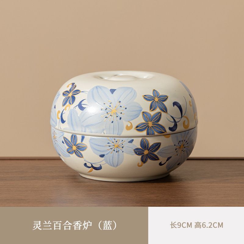 新品未使用】国潮軽豪華陶磁器盤香炉家庭用室内香薫炉軽豪華レトロ室内