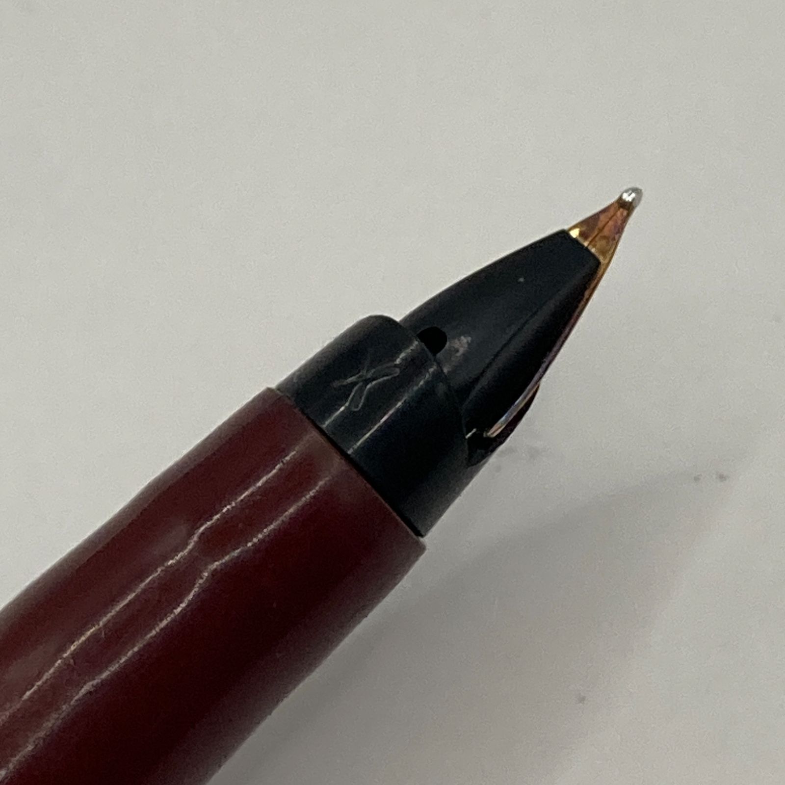 ホルスPARKER 14K 万年筆 14K金製ニブ】パーカー45 万年筆 ボルドーGT 14Kニブ（XF/F相当）洗浄