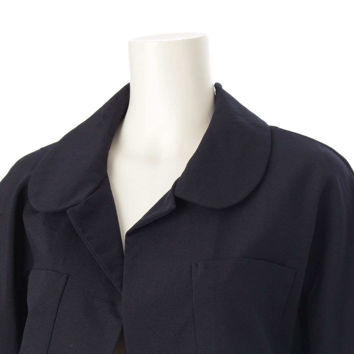 コムデギャルソン AD2001 ウール 丸襟 断ち切り ショート丈 ジャケット