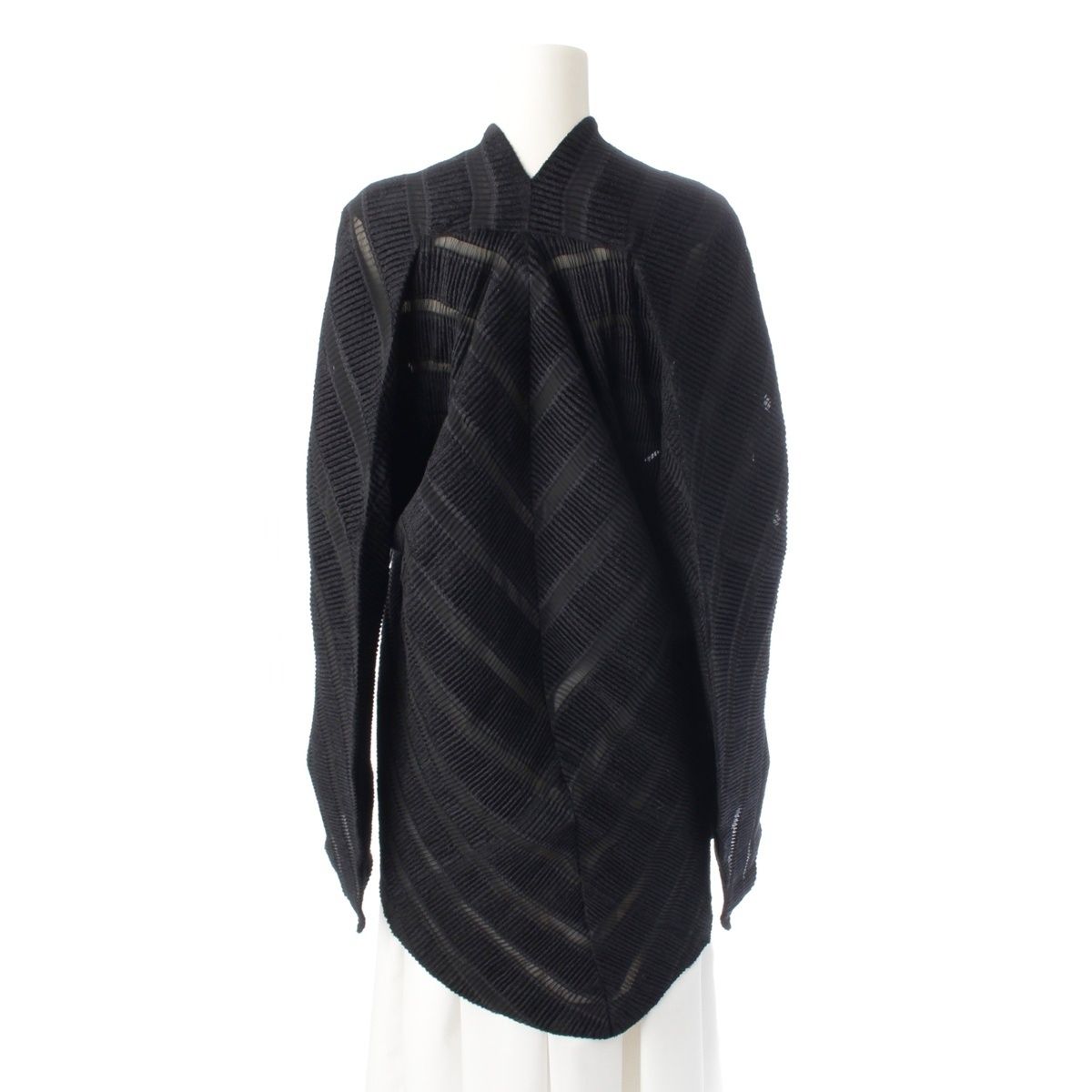 イッセイミヤケ 96S/S ボーダー プリーツ ジャケット カーディガン