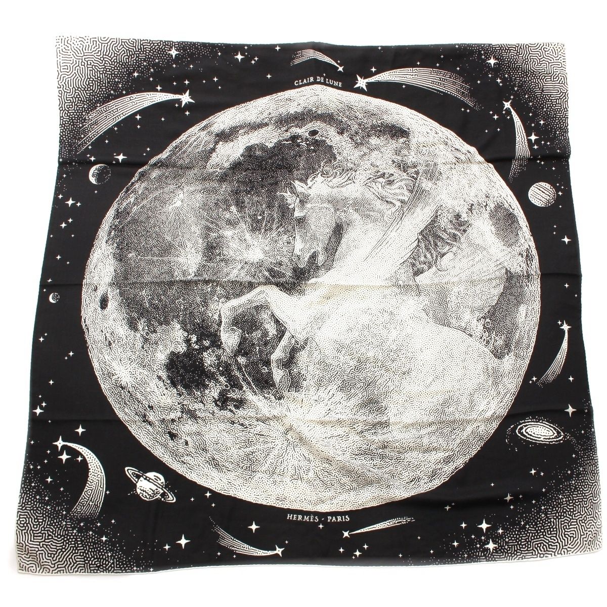 エルメス カレジェアン カシミヤ シルク CLAIR DE LUNE クレール ドゥ