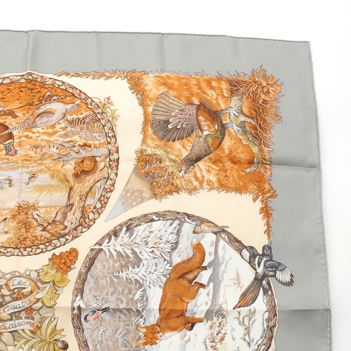 エルメス カレ90 四季 Les Quatre Saisons シルク スカーフ マルチ