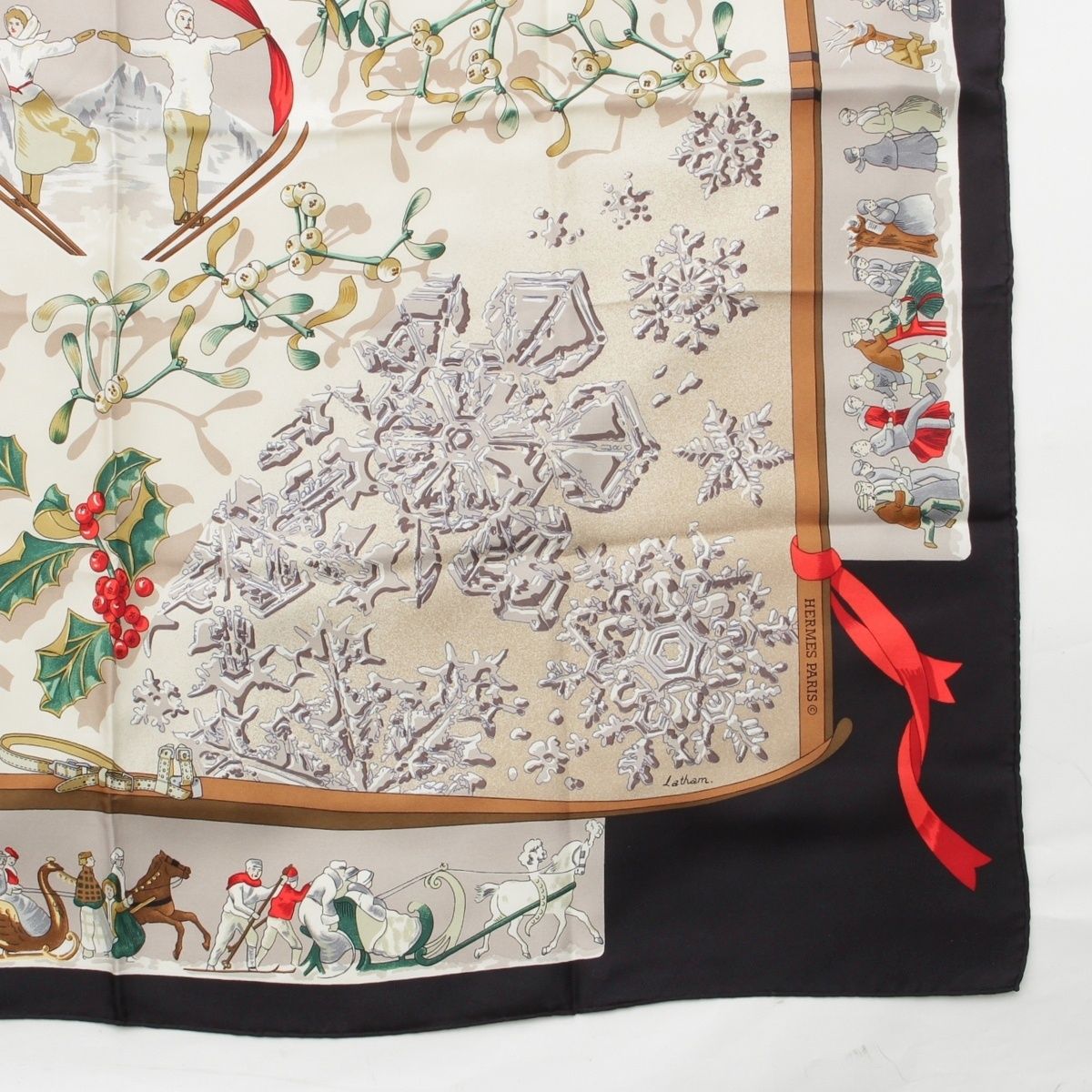 エルメス カレ90 シルク Neige d'Antan 去年の雪 スカーフ マルチ