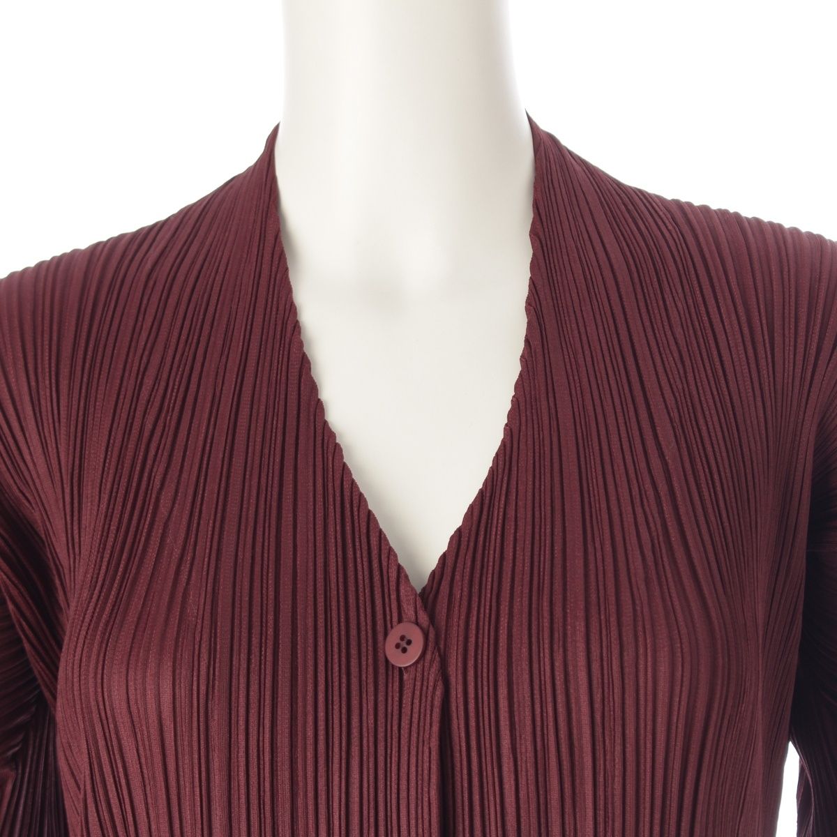 プリーツプリーズ イッセイミヤケ ノーカラー カーディガン PP13-JD432  