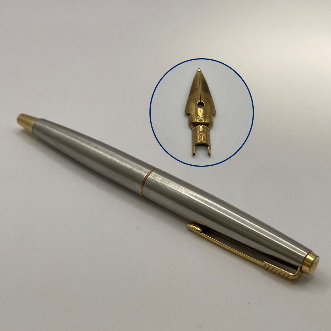 14K金製ニブ】パーカー45 フライター CT 万年筆 14Kニブ ステンレス軸