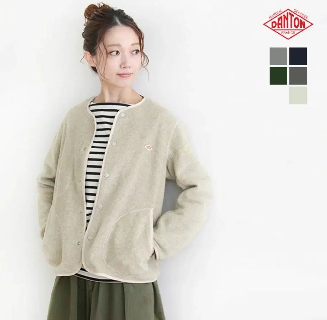 34 ダントン フリース ノーカラー ジャケット - メルカリ